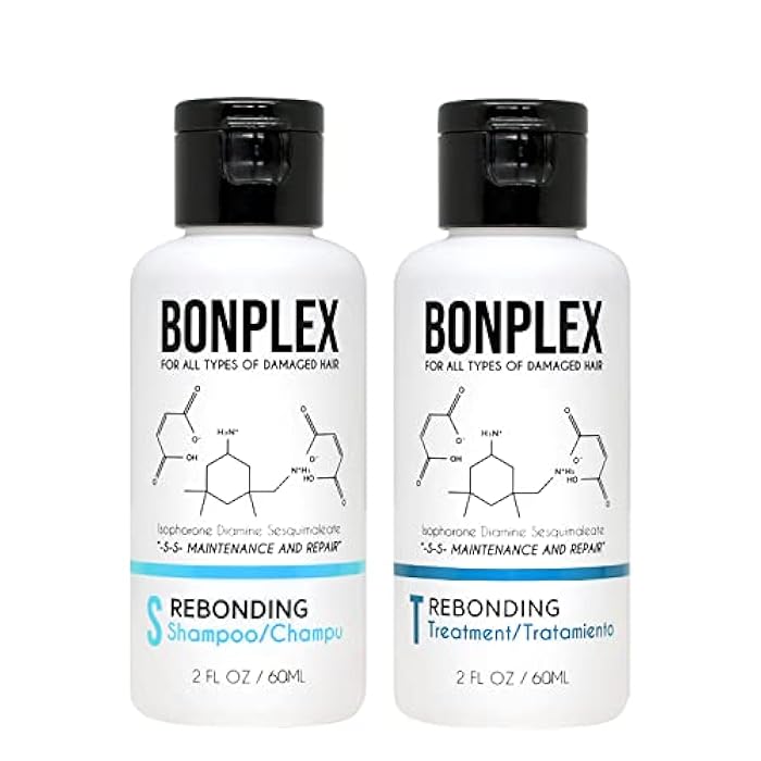 BONPLEX Perfect Bonding Concentrate for Damaged Hair - Bond Strengthening & Color Longevity Shampoo Treatment with Bonplex Rebonding Repair for All Hair Types - Duo (2oz) - Image 1