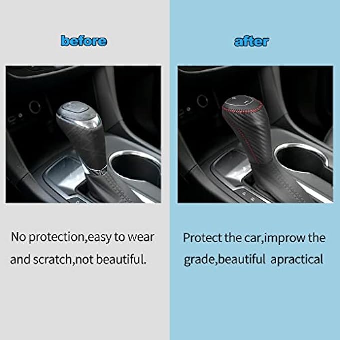 ريحني غطاء مقبض ناقل الحركة الجلدي للسيارات الآلية لشيفروليه إكفينوكس 2016 2017 2018 2019 2020 2021 إكسسوارات شيفروليه B - Image 3