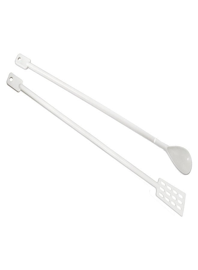 FastRack 24" Plastic Brewing Spoon & Paddle Kit | Food-Grade Stirring Paddle for Beer, Wine & Kombucha Brewing | Long Handle Fits Carboys & Fermenters | Safe for Plastic Brewing Equipment - Image 1