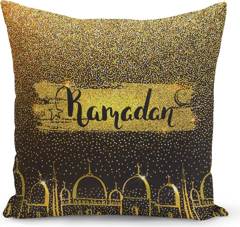 Filamente Ramadan Special Patterned Double Sided Digital Printed Cushion Cover 