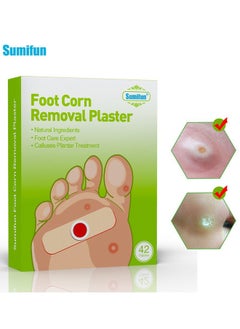 Sumifun 42PCS Foot Corn Removal Plaster, Natural Ingredients, Foot Care Expert, Calluses Plantar Treatment, Relief Pain From Calluses, Corns, Blisters, Heel Frictions  - Image 1