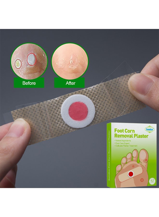 سوميفون 42 قطعة جص إزالة الذرة للقدم ، مكونات طبيعية ، خبير العناية بالقدم ، علاج النسيج الأخمصي ، تخفيف الألم من النسيج ، الذرة ، البثور ، احتكاكات الكعب - Image 4