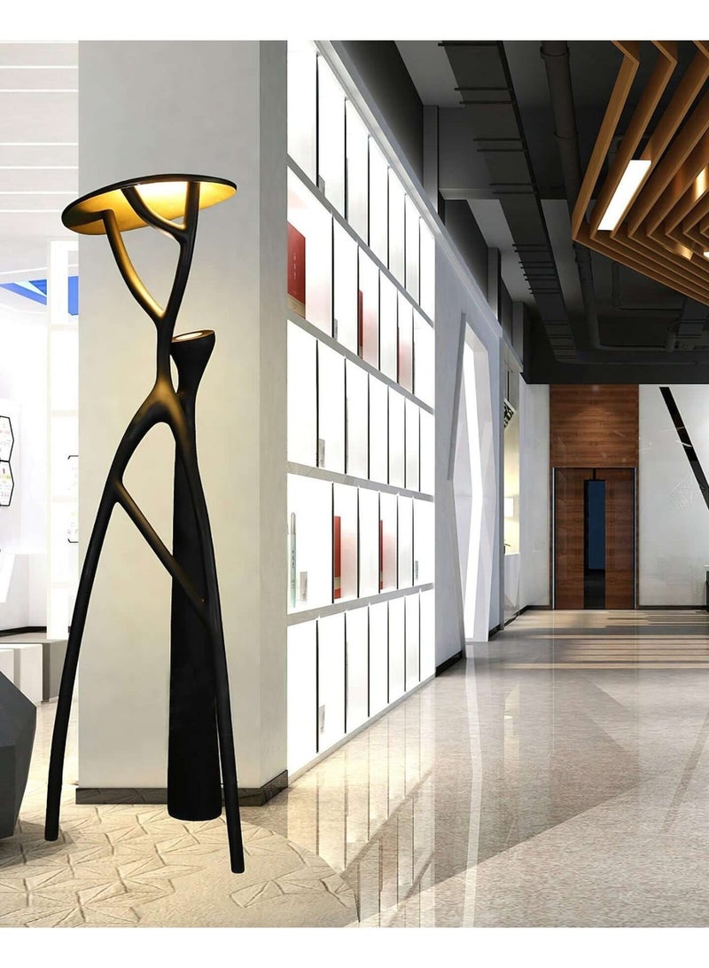 Floor Lamp Modern LED Floor Lamp Warm and cozy lighting for Family Iftar Gatherings, Ramadan Home Lighting Decoration, Easy Installation-Creative abstract sculpture-shaped fiberglass floor lamp - LED spotlight, eye-friendly and flicker-free, with light source, suitable for home/bedroom/dining room/living room/hotel/showroom/villa - Image 5