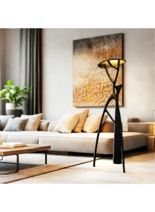 Floor Lamp Modern LED Floor Lamp Warm and cozy lighting for Family Iftar Gatherings, Ramadan Home Lighting Decoration, Easy Installation-Creative abstract sculpture-shaped fiberglass floor lamp - LED spotlight, eye-friendly and flicker-free, with light source, suitable for home/bedroom/dining room/living room/hotel/showroom/villa - Image 4