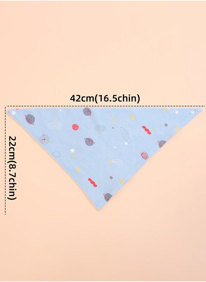 hibobi - 5pcs Cute Cotton Three-Layer Bibs - Image 1