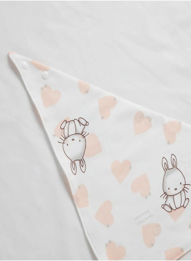 hibobi - 5pcs Cute Cotton Three-Layer Bibs - Image 1