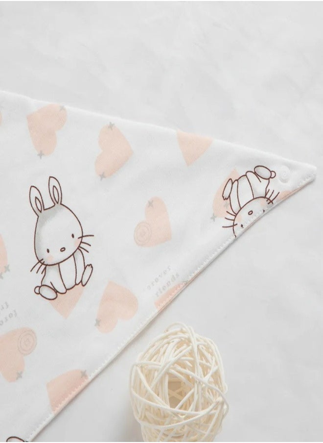 hibobi - 5pcs Cute Cotton Three-Layer Bibs - Image 1