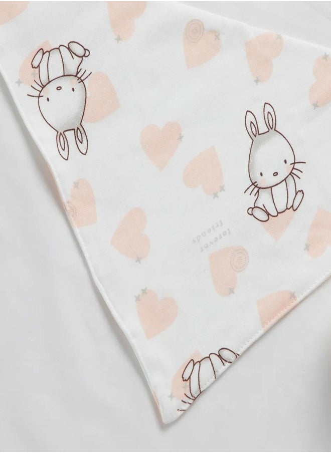 hibobi - 5pcs Cute Cotton Three-Layer Bibs - Image 1