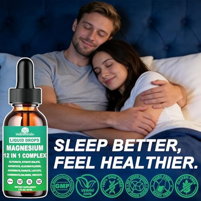 WellVeraVida Magnesium Complex 700mg, 12 in 1 Magnesium Supplement with Glycinate Citrate Malate Oxide Taurate Aspartate Orotate Magnesium Relaxation, Muscle, Sleep Support, High Absorption Liquid Magnesium丨Vegan - Image 4