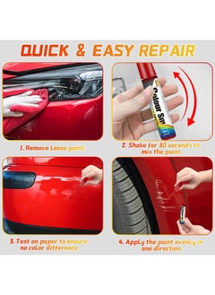 Generic Car Scratch Remover, Car Paint Scratch Repair, Car Scratch Remover Pen, Car Accessories Car Pro Mending Car Remover Scratch Repair Paint Pen, Automotive Touch Up Paint (Red)  - Image 3
