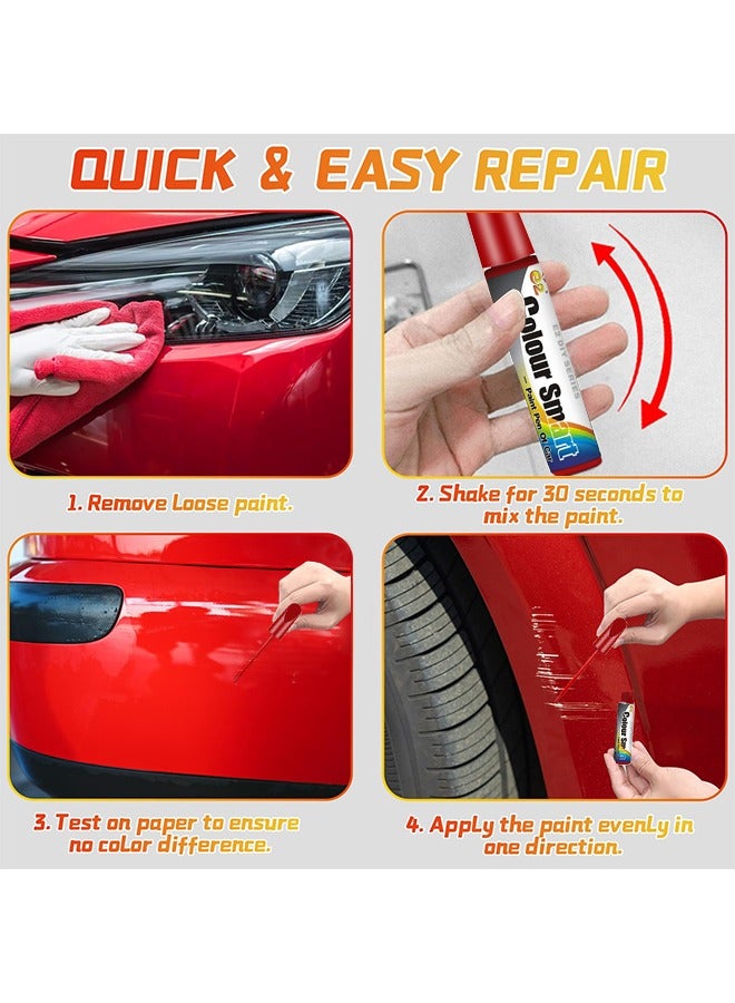 Generic ar Scratch Remover,Car Scratch Repair,Car Accessories Car Deep Scratch Remover,Scratch Remover for Vehicles,Car Scratch Repair Paint Pen,Universal Car Touch Up Paint for Deep Scratches (Red)  - Image 2