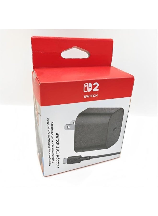 general Switch 2 AC Adapter UK Edition Original 60W With Double Type C Cable Fast charger, AC Adapter For SWITCH 2 Support 4K TV Dock Mode - Image 1