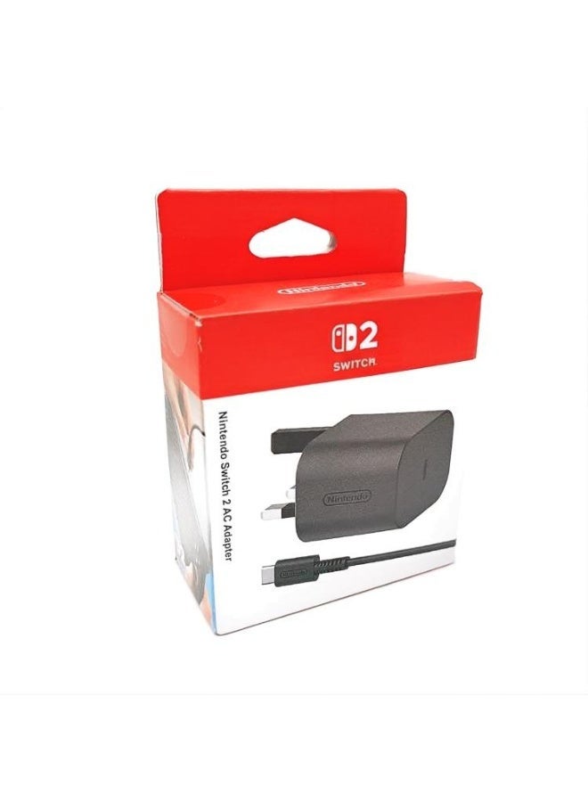 عام محول طاقة AC لجهاز Switch 2، النسخة البريطانية الأصلية 60 واط مع كابل مزدوج من نوع C، شاحن سريع، محول طاقة لـ SWITCH 2 يدعم وضع محطة التلفاز 4K - Image 3