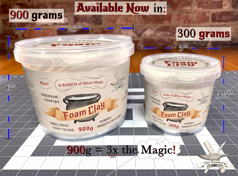 The Foamory Moldable Cosplay Foam Clay (300g White) High Density Air Dry Clay, EVA Foam Sands Paints Easily, Non-Toxic Safe for Kids, Adults & Crafts - Image 4