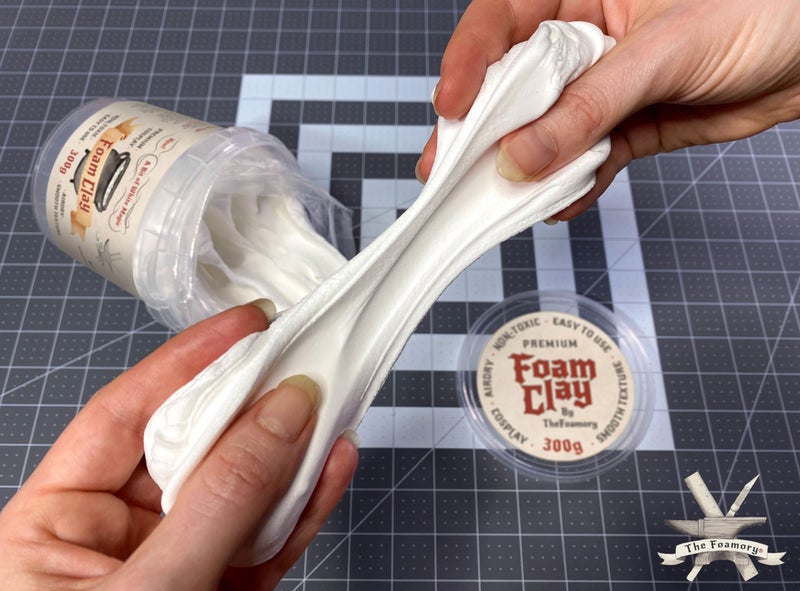 The Foamory Moldable Cosplay Foam Clay (300g White) High Density Air Dry Clay, EVA Foam Sands Paints Easily, Non-Toxic Safe for Kids, Adults & Crafts - Image 5