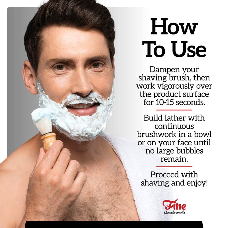 Fine Mr. Fine 21C Menâ€™s Shaving Soap, Builds Thick & Easy Lather, Protects From Razor Burn & Irritation, No Artificial Colors, Made In Italy, 5oz. (150ml), L'Orange Noir - Image 5