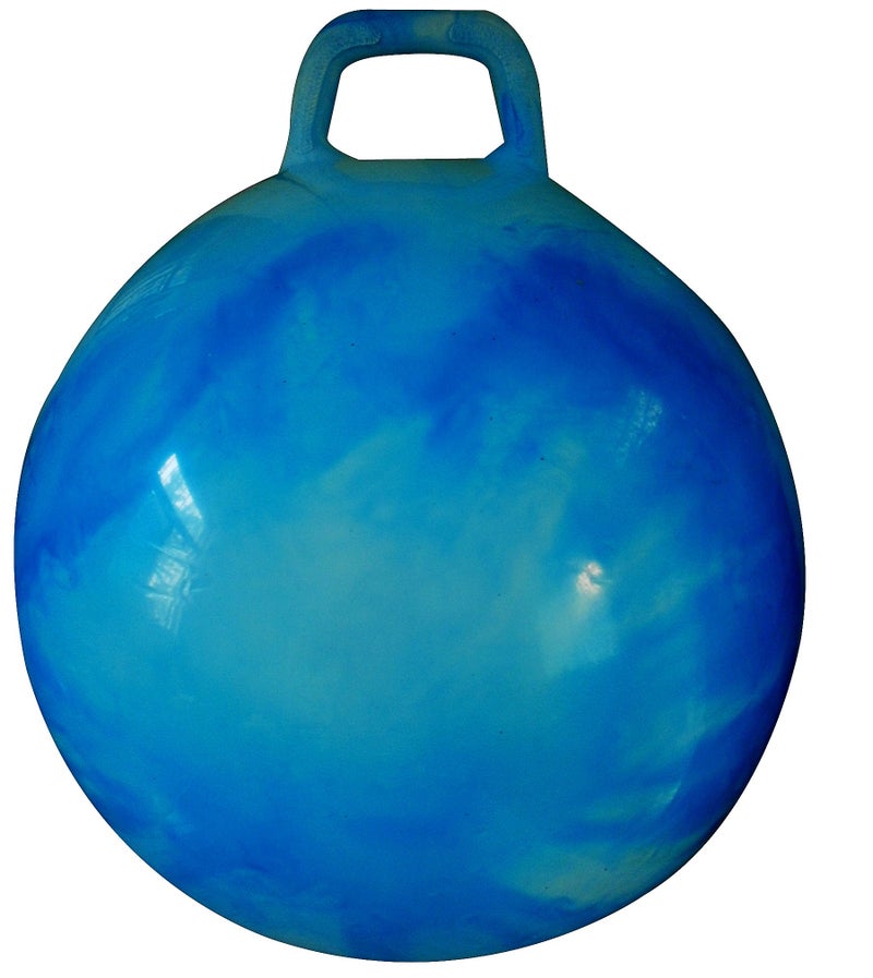 AppleRound Hippity Hoppity Hop Ball, Sit-on Bouncy Ball with Handle, 20in/50cm Diameter for Children Age 7-10, Space Hopper Hopball, Pump Included, Cloud Colors (Blue & Purple) - Image 1