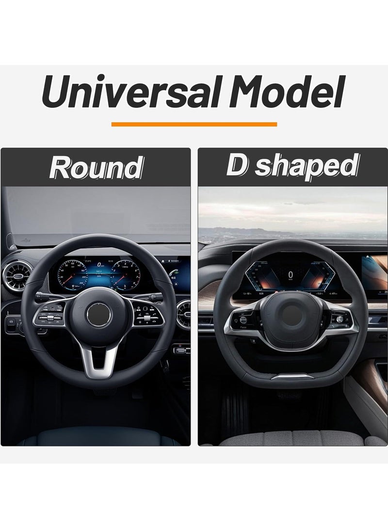 Generic Car Steering Wheel Cover Ice Silk Stretch Breathable Non-slip Steering Wheel Cover For Easy Installation And Removal Universal Automobile Interior Accessories(Black) - Image 3