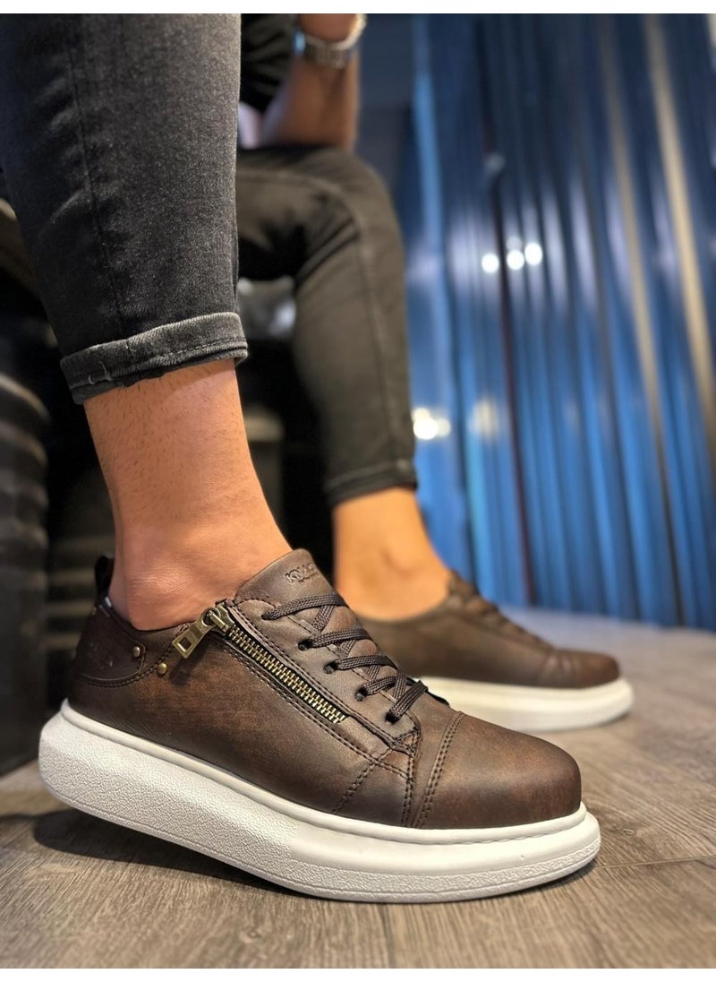 KnACK - High Sole Casual Shoes 555 Matte Brown - Image 1