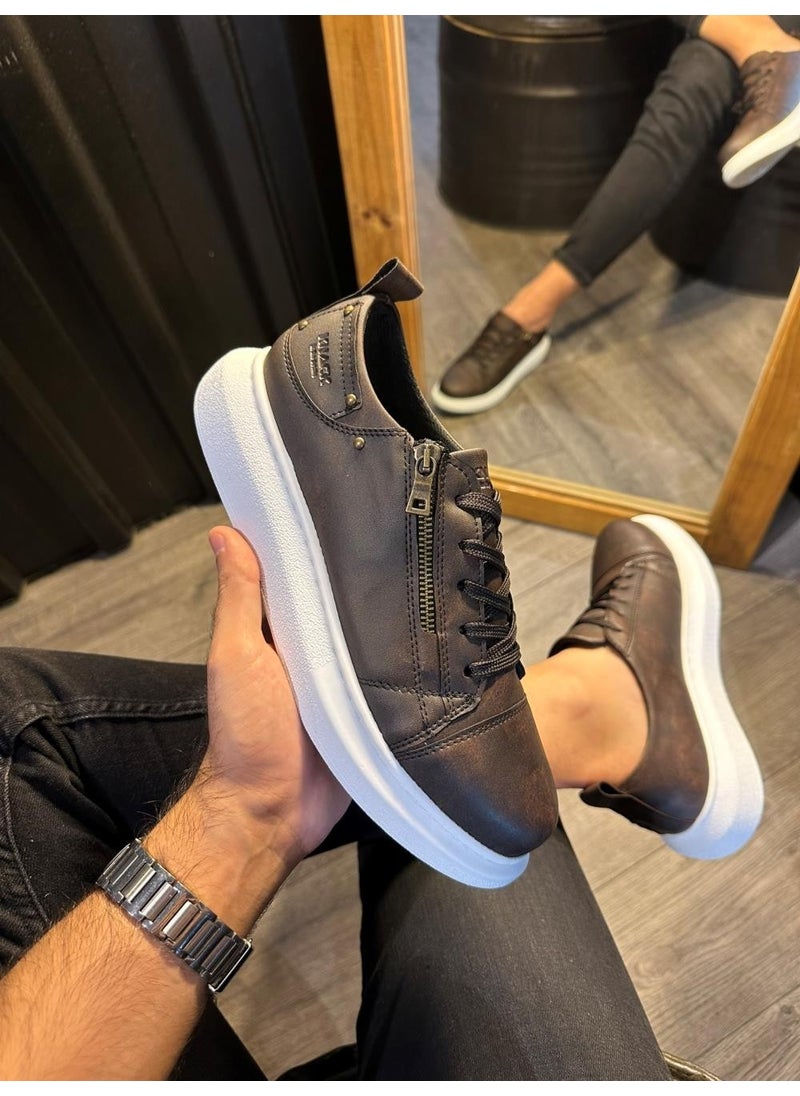 KnACK - High Sole Casual Shoes 555 Matte Brown - Image 1