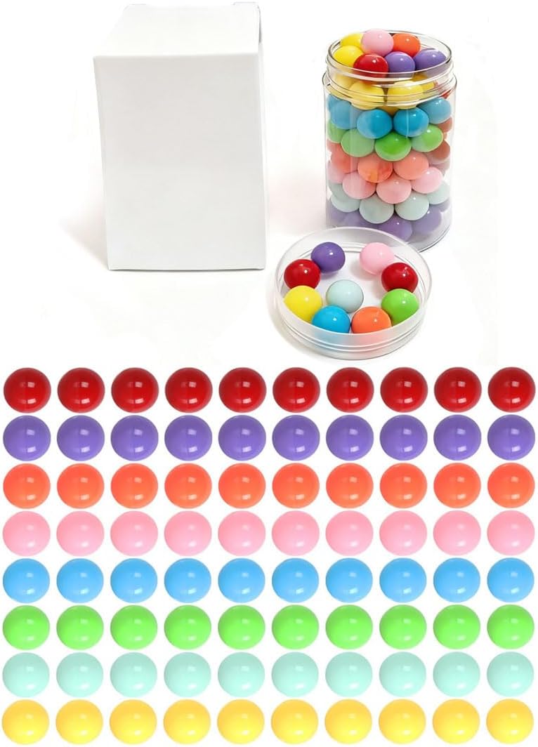 Witlans 80pcs Chinese Checker Game Replacement Balls,8 Colors 14mm Acrylic Balls for Marble Run,Aggravation Game,Marbles/Traditional Marbles Games - Image 1