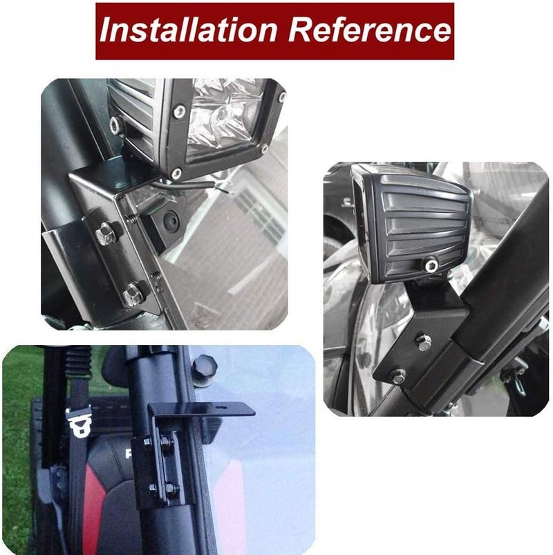 DaSen For Right & Left Pro-fit Cage side Pillar LED Light Mount Bracket Fit 2013-2018 Polaris Ranger 1000/XP 1000 XP 900 570 General and Mid-Size - Image 4