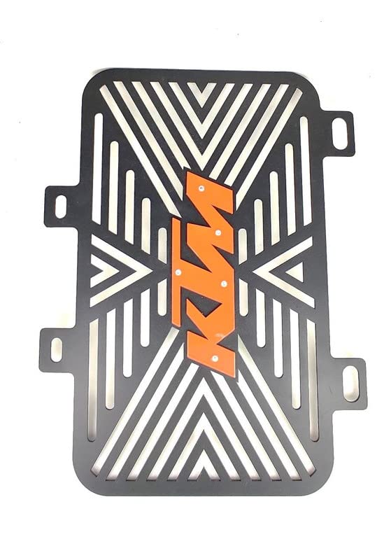 0TO6 Mild Steel Metal Radiator Grill Guard For KTM RC Duke 125 200 250 390 All Model, BLACK & ORANGE - Image 2