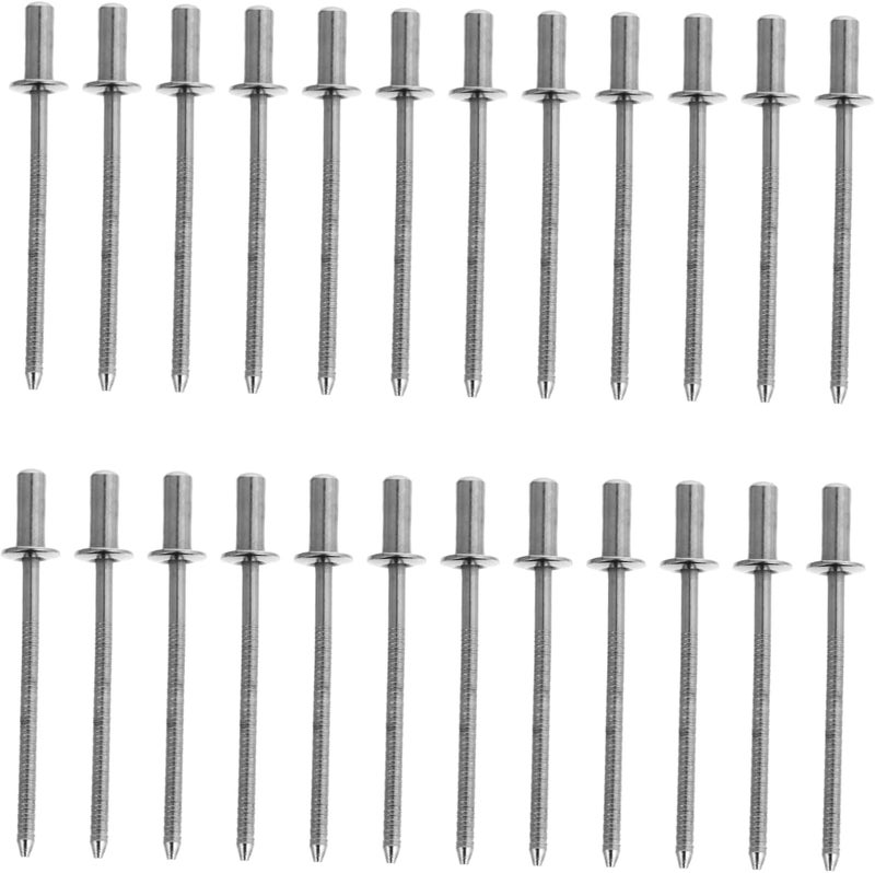 50pcs Stainless Steel Rivet Head Rivets Flat Head Assortment Kit for Diy - Image 1