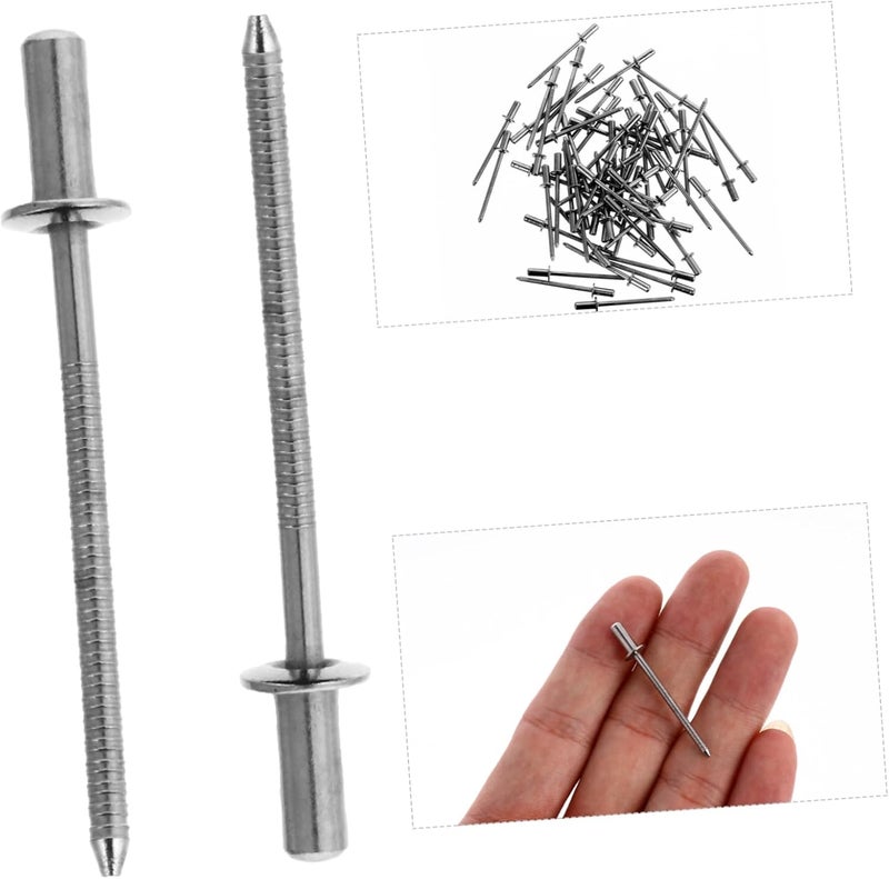 50pcs Stainless Steel Rivet Head Rivets Flat Head Assortment Kit for Diy - Image 4