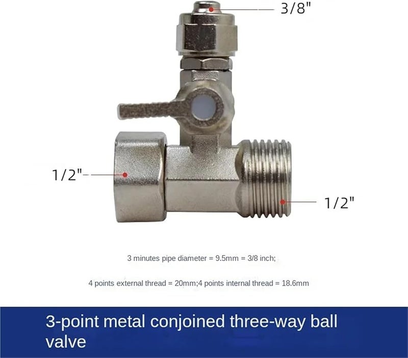 3I8 جهاز تنقية المياه فائق الترشيح المتصل صمام مفتاح دخول ثلاثي مرشح التناضح العكسي - Image 3