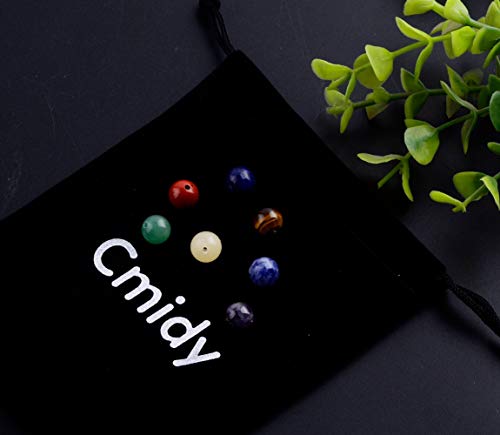 Cmidy 7 Chakra Natural Stone Beads Mixed 100pcs 8mm Round Genuine Real Stone Beading Loose Gemstone Amethyse Color DIY Smooth Beads for Bracelet Necklace Earrings Jewelry Making - Image 4
