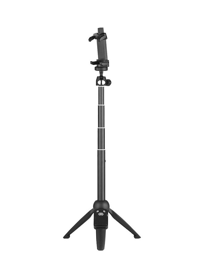 دوسالا YT-9928 حامل هاتف ثلاثي القوائم صغير 2 في 1 مع عصا سيلفي وجهاز تحكم عن بعد باللون الأسود