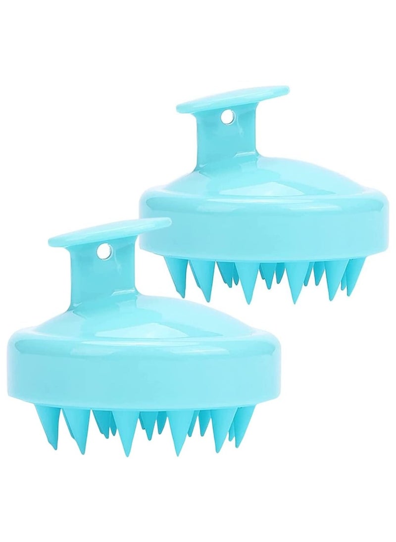 ORiTi Hair Scalp Massager 2Pcs, Shampoo Brush, Scalp Scrubber and Dandruff Brush for Scalp Care Hair Cleaning Shower, Neck and Body Massager, Soft Silicone Comb  - Image 1