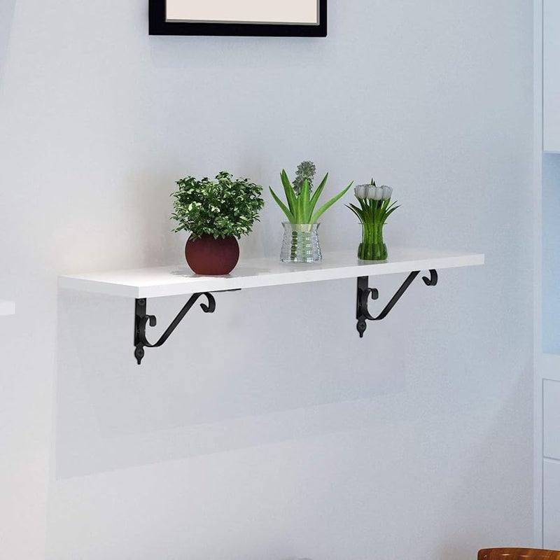 Heavy Duty Wall Mounted Triangle Shelf Brackets 2 Sets With Screws Black - Image 4