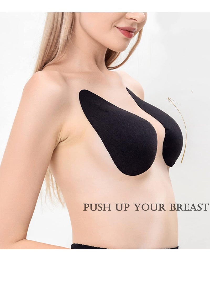 SYOSI - 2 Pairs br ea st Lift Tape Push Up Pasties Adhesive Invisible br ea st Tape with 2 Pairs Nipple Covers Backless Nipple Cover SetDIY br ea st Lift Grade with Silicone br ea st Nipple Cover SIZE:M - Image 1