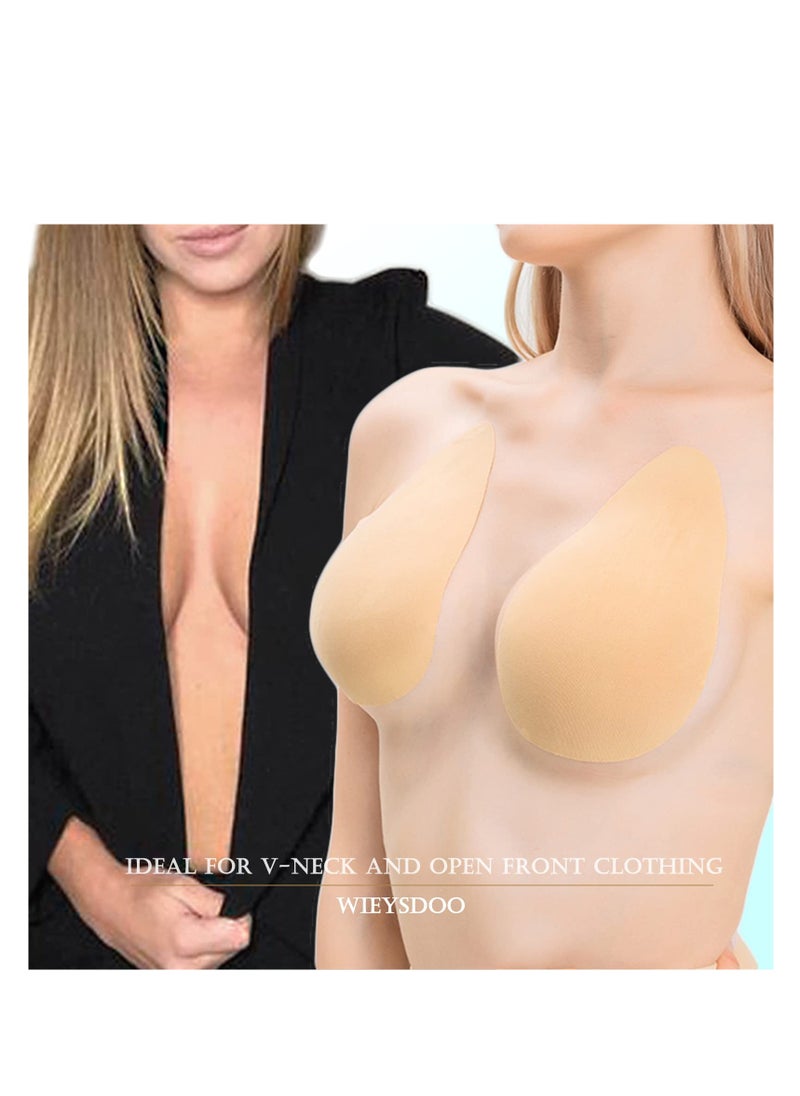 SYOSI - 2 Pairs br ea st Lift Tape Push Up Pasties Adhesive Invisible br ea st Tape with 2 Pairs Nipple Covers Backless Nipple Cover SetDIY br ea st Lift Grade with Silicone br ea st Nipple Cover SIZE:M - Image 1