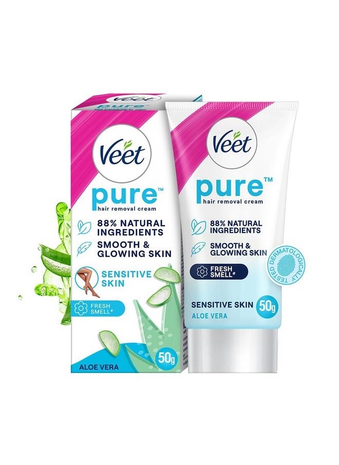 Veet Pure Hair Removal Cream For Women For Sensitive Skin - 50G  - Image 1
