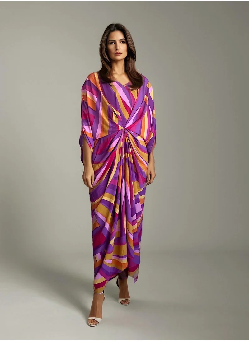 إكستاسي Printed Drape Dress