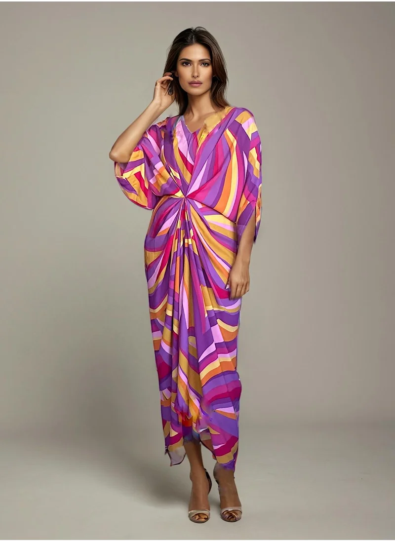 إكستاسي Printed Drape Dress