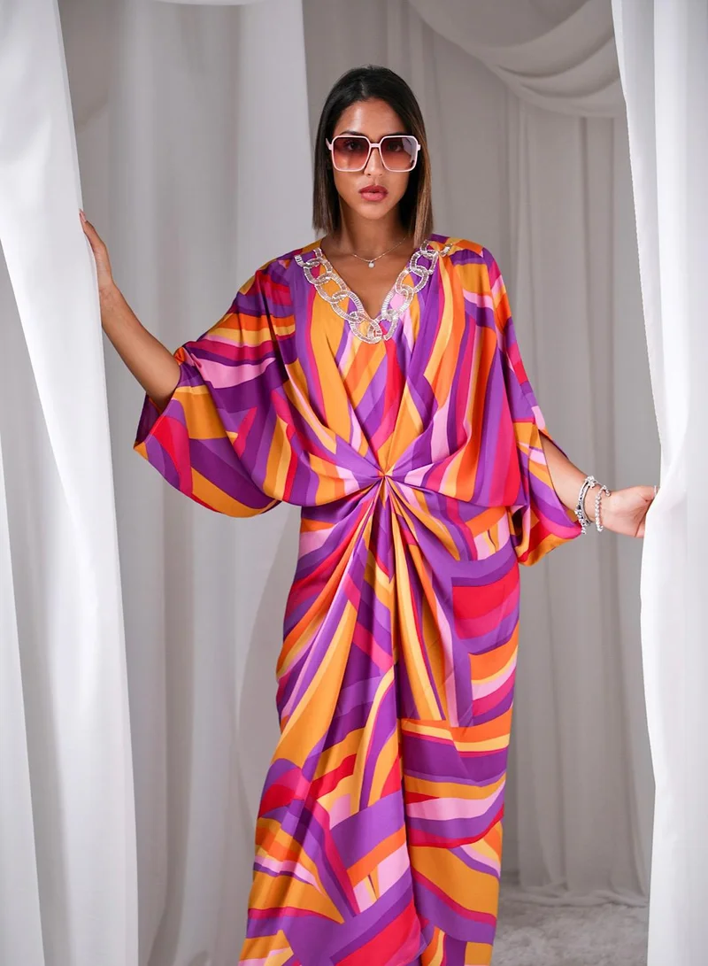 Ecstacy  Printed Drape Dress for Women | Best Price UAE