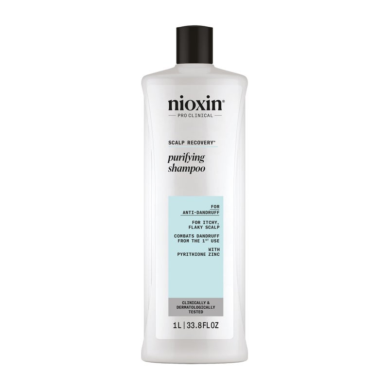 Nioxin Scalp Recovery Purifying Shampoo  For Dandruff and Itchy Scalp  With Pyrithione Zinc and Green Tea Extracts 338 Fl oz