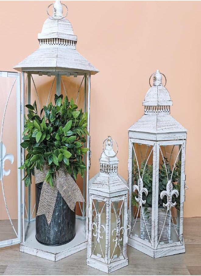 Winlyn 1 Pc Artificial Eucalyptus Leaves Plant in Rustic Galvanized Metal Milk Can Potted Greenery Arrangement for Farmhouse Wedding Table Centerpiece Tiered Tray Shelf Indoor Outdoor Country Decor