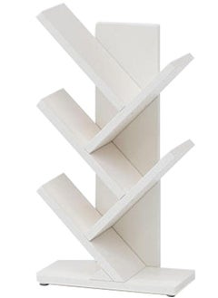 5 Tier Bookshelf Tree Bookshelf Corner Bookshelf for Small Space Floor Standing Bookcase Storage Rack Utility Organizer Shelves for Living Room Bedroom Home Office