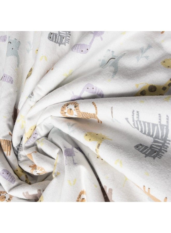 Trend Lab غطاء وسادة تغيير فانيلا ديلوكس من كرايون جانجل أبيض 10X9X3 بوصة (عبوة من 1) - Image 4