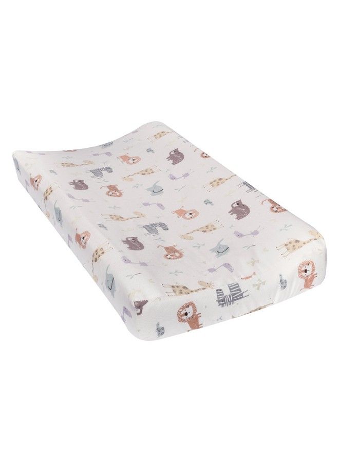 Trend Lab غطاء وسادة تغيير فانيلا ديلوكس من كرايون جانجل أبيض 10X9X3 بوصة (عبوة من 1) - Image 1