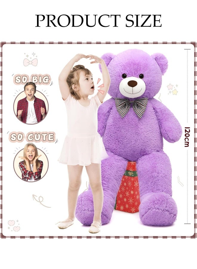 DUNISO Teddy Bear with Cute Bow, Washable Soft Plush Doll ,Stuffed Animal Toy,Gift for Children, suitable for Birthday Party or Any Special days ,140 cm - Image 2