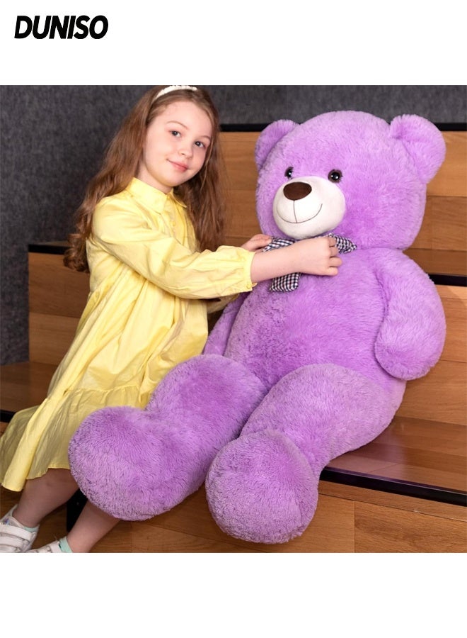 DUNISO Teddy Bear with Cute Bow, Washable Soft Plush Doll ,Stuffed Animal Toy,Gift for Children, suitable for Birthday Party or Any Special days ,140 cm - Image 1