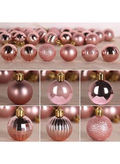 The Bros Christmas Balls Ornaments for Xmas Tree - Shatterproof Christmas Tree Decorations Small Hanging Ball Rose Gold 1.6 Inch x 36 Pack  - Image 1