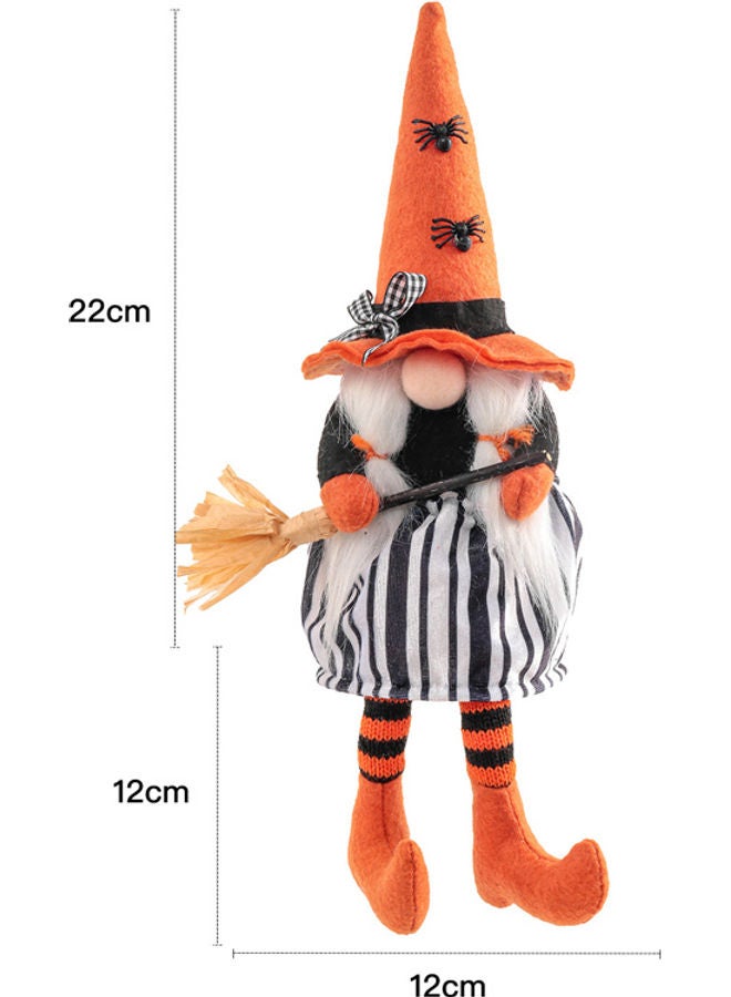 Loquat Long Legs With Broom Dwarf Doll Ornaments Multicolour