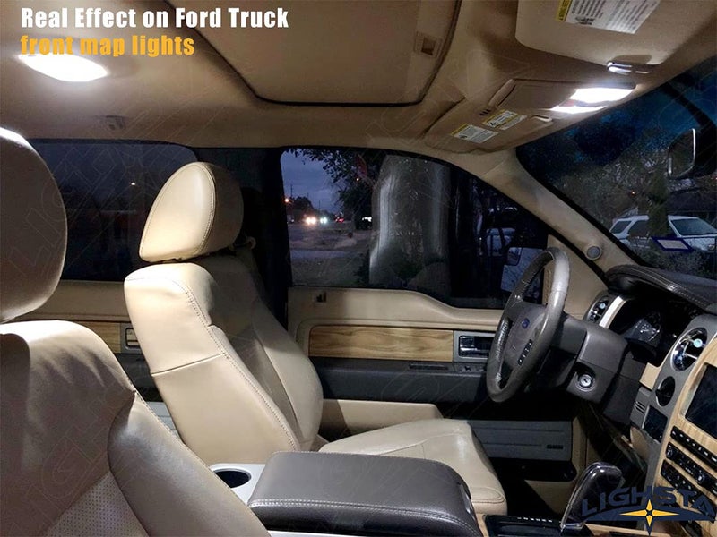 LIGHSTA 9PCS Super Bright White LED Interior Light Kit Package for Ford F150 2009 2010 2011 2012 2013 2014 + Cargo Lights + License Plate Lights and Install Tool - Image 3